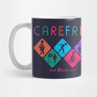 Car Free Carefree (Reduce Car Use) Mug